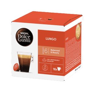 NESCAFE kavos kapsulės DOLCE GUSTO LUNGO, 16 kapsulių, 145.6g