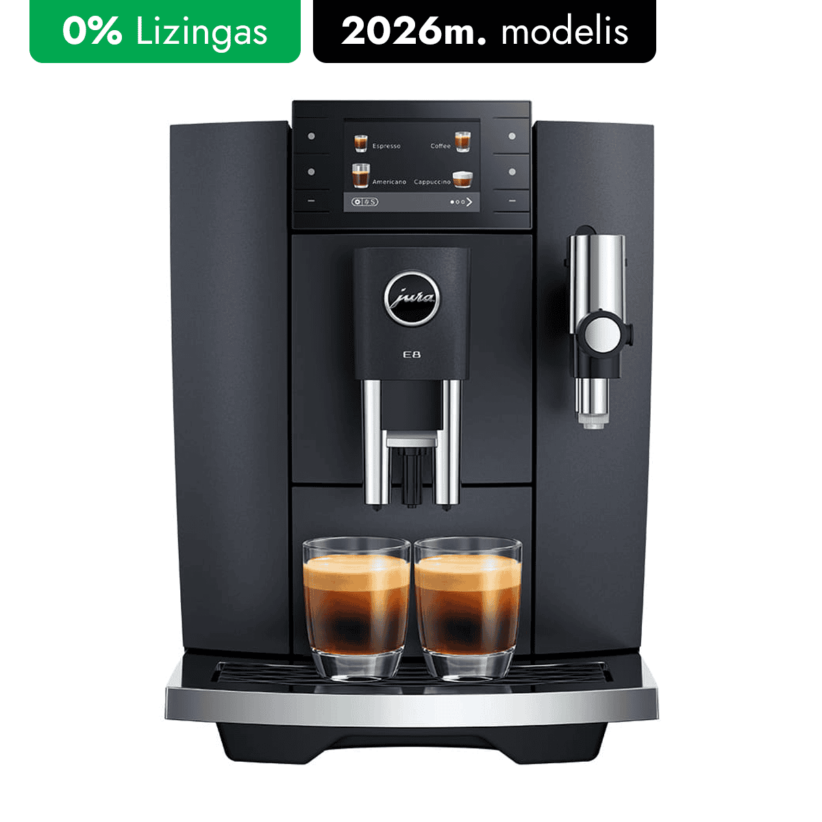 Kavos aparatas JURA E8 Cosmic Black (ED) - Coffeeloft