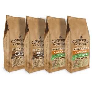 NAUJIENŲ DUETAS | 2kg CARAMEL ETHIOPIA + 2kg CREAMY UGANDA | Kavos pupelių rinkinys